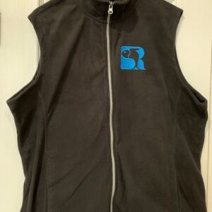 RARE!!! ORIGINAL,(NYC) RUSS & DAUGHTERS (LOGO) UNISEX (M) BLK FLEECE VEST